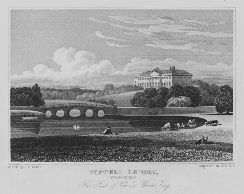 Nostell Priory, Yorkshire, La residenza di Charles Winn, Esquire da John Preston Neale