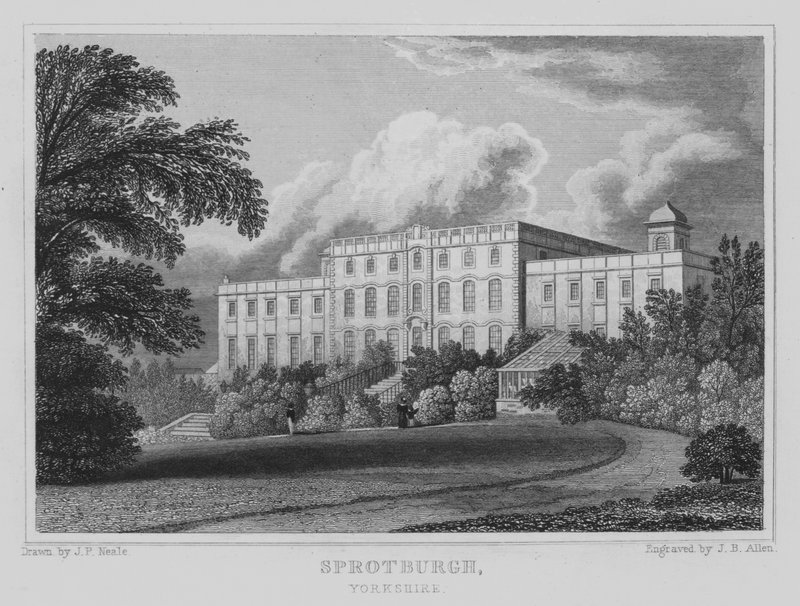 Sprotburgh, Yorkshire (incisione) da John Preston Neale