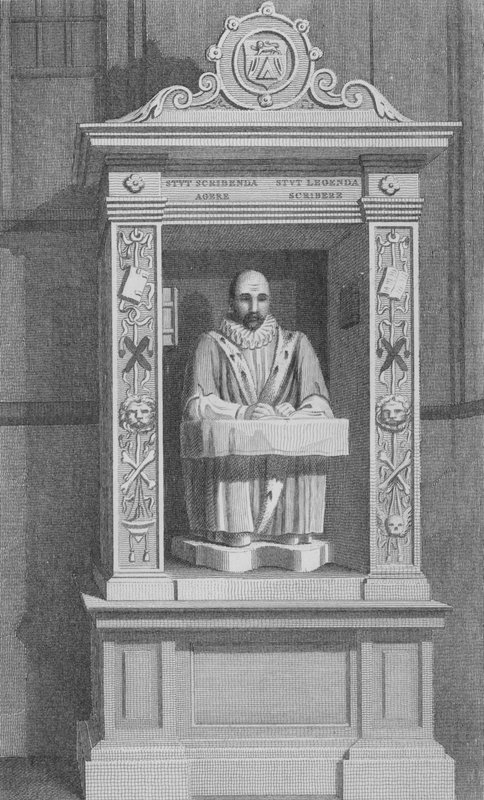 Monumento di Stow, St Andrew Undershaft, Leadenhall Street, Londra da John Preston Neale