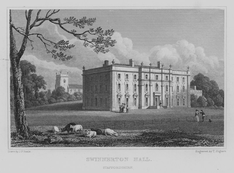 Swinnerton Hall, Staffordshire da John Preston Neale