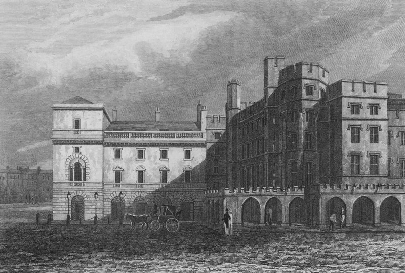 Le Case dei Lord e dei Comuni (incisione) da John Preston Neale