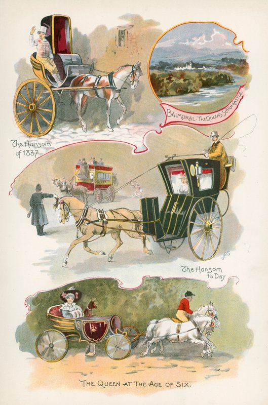 Hansom del 1837 e Hansom di oggi da J. R. Sinclair