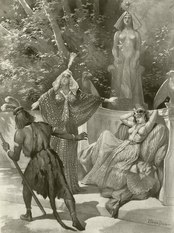 Il flauto magico, Atto II scena vii (incisione) da J. Steeple Davis