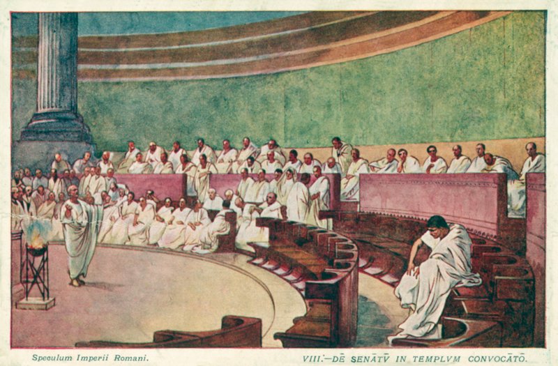 Cicerone attacca Catilina nel senato dell