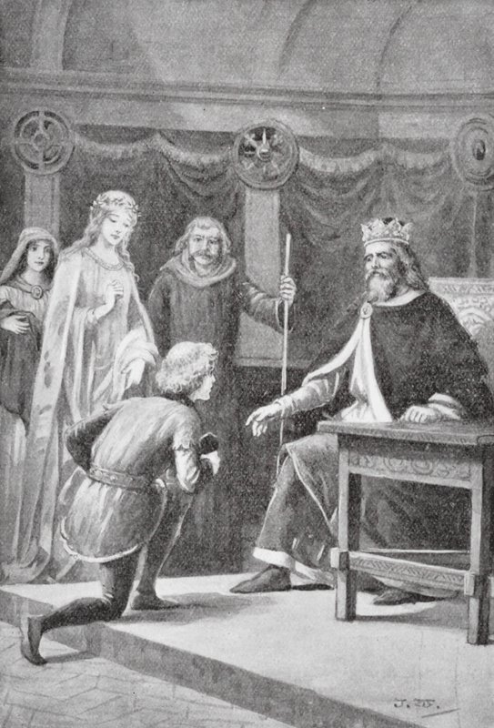Gareth venne a chiedere il suo secondo favore, che fosse uno dei cavalieri del re e potesse aiutare la dama da J. Williamson