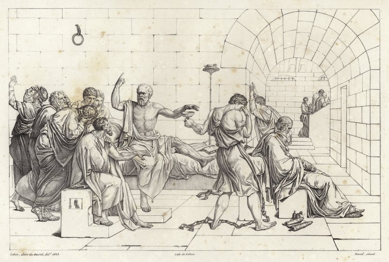 La morte di Socrate da Jacques Louis David