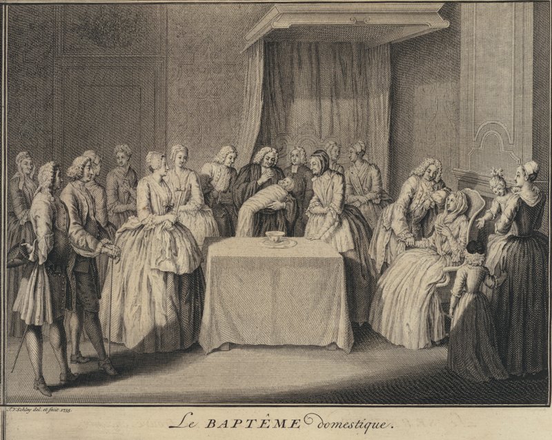 Un battesimo domestico da Jakob van der Schley