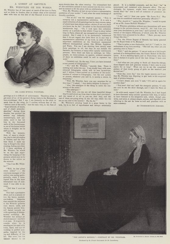 Mr Whistler sulle sue opere da James Abbott McNeill Whistler