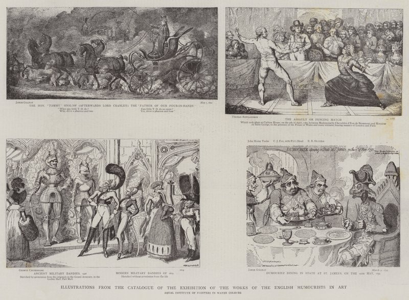 Illustrazione dal catalogo della mostra delle opere degli umoristi inglesi nell