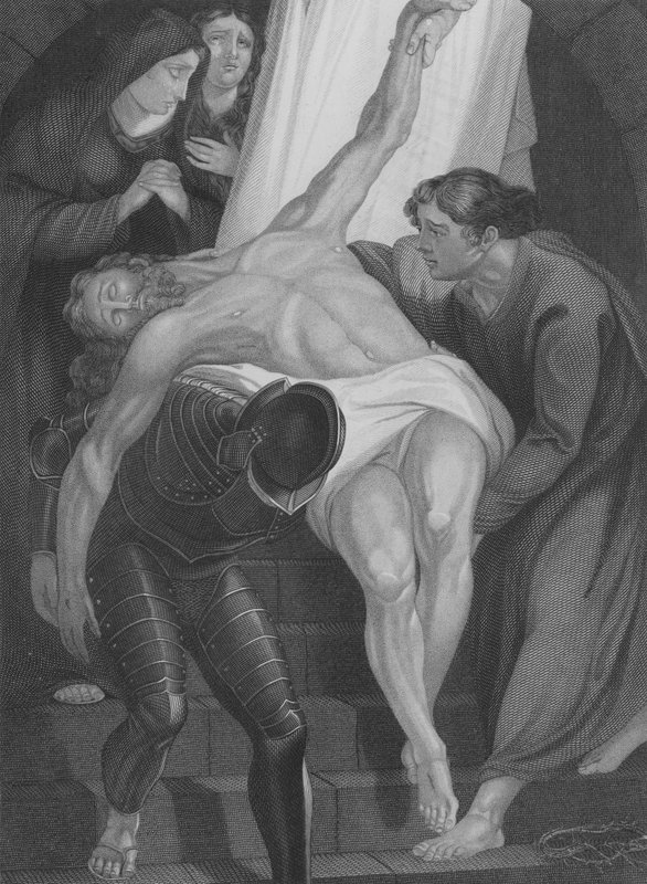 La Sepoltura di Cristo, San Luca 23, Versetto 50-56 da James (after) Northcote