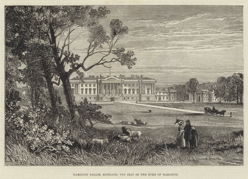 Hamilton Palace, Scozia, la residenza del Duca di Hamilton da James Burrell Smith