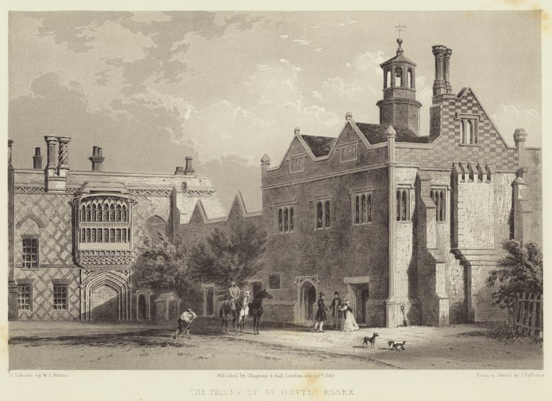 Il Priorato di St Osyth, Essex da James Dafforne
