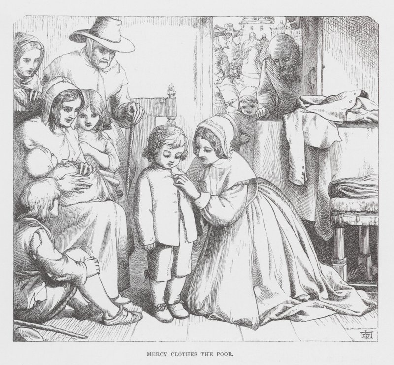 La Misericordia veste i poveri da James Dawson Watson