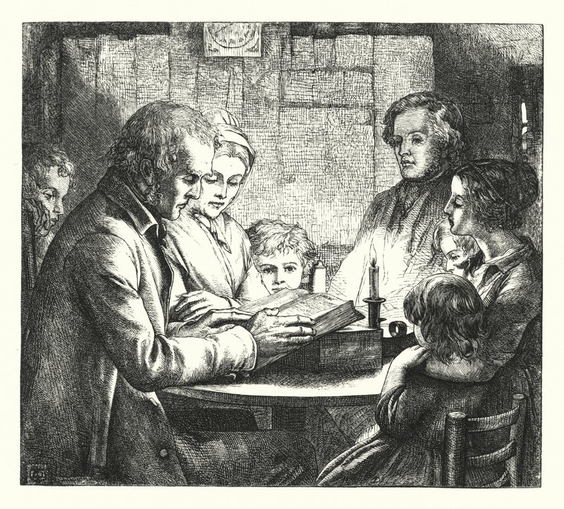 Scena in un Cottage Scozzese da James Dawson Watson
