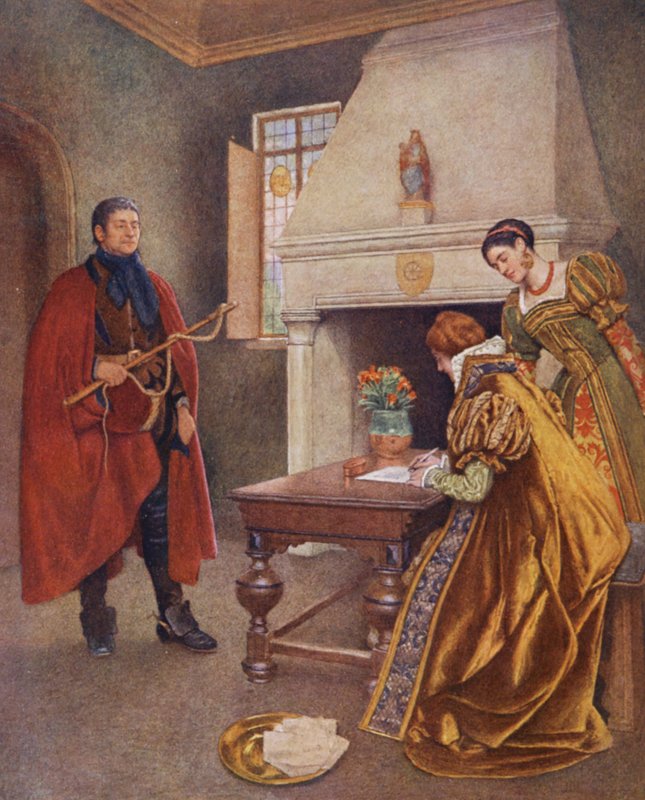 Il mercante di Venezia di Shakespeare: Portia, Nerissa e Balthazar da James Dromgole Linton
