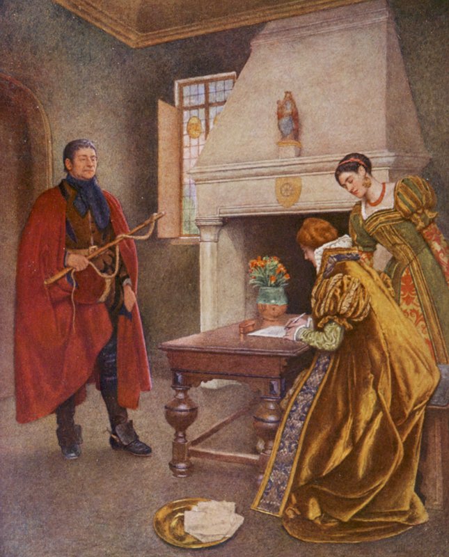 Il mercante di Venezia di Shakespeare: Portia, Nerissa e Balthazar da James Dromgole Linton