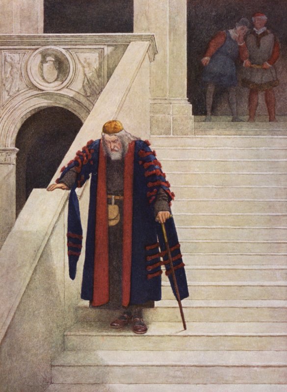 Il mercante di Venezia di Shakespeare: Shylock lascia il Palazzo Ducale da James Dromgole Linton