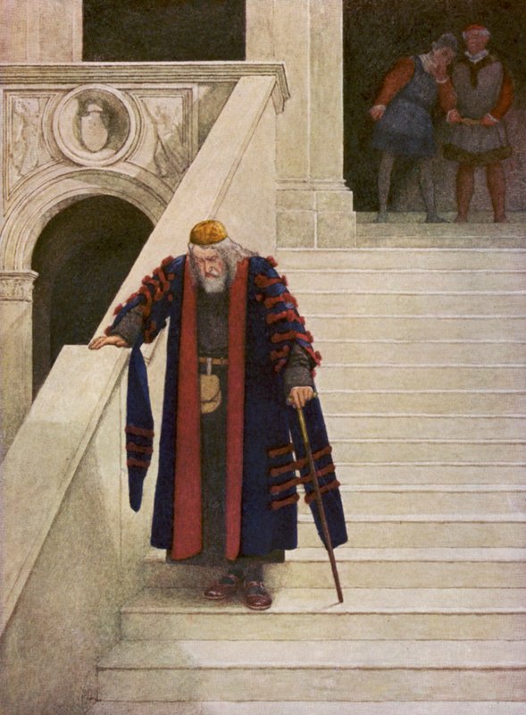 Il Mercante di Venezia di Shakespeare: Shylock che lascia il Palazzo Ducale da James Dromgole Linton