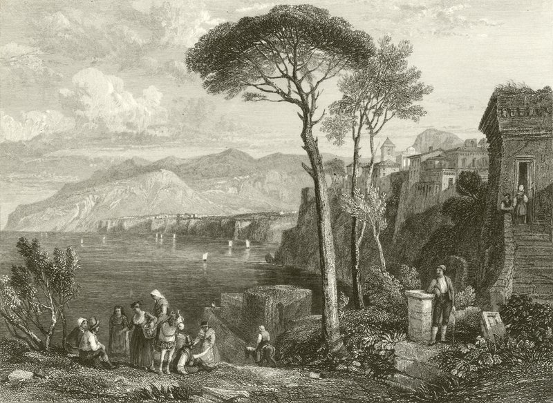 Pianura e baia di Sorrento, Italia da James Duffield Harding