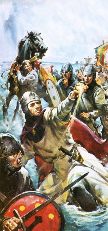 Guglielmo il Conquistatore arriva in Inghilterra nel 1066, portando con sé una manciata di sabbia da James Edwin McConnell