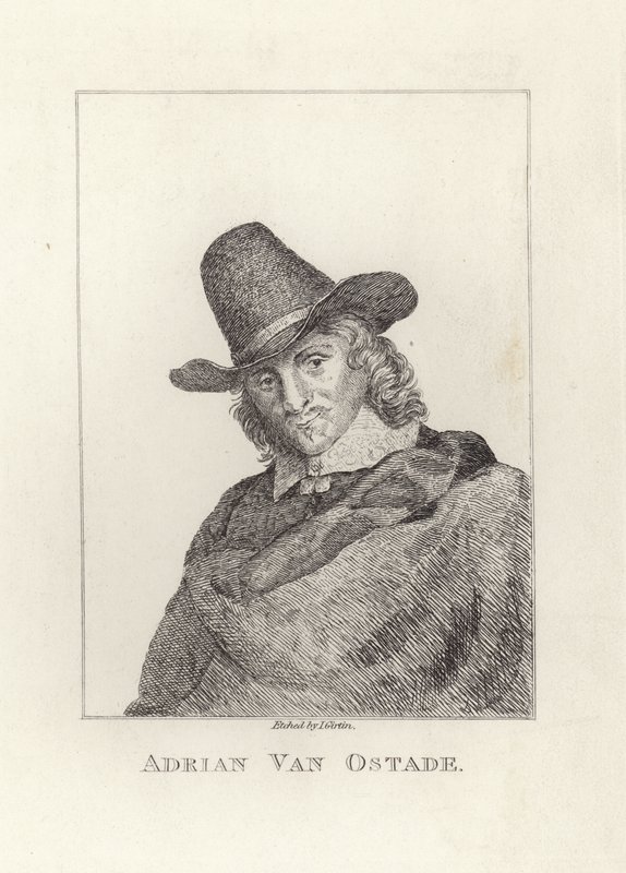 Adriaen van Ostade, battezzato come Adriaen Jansz Hendricx. Inciso da James Girtin. da James Girtin