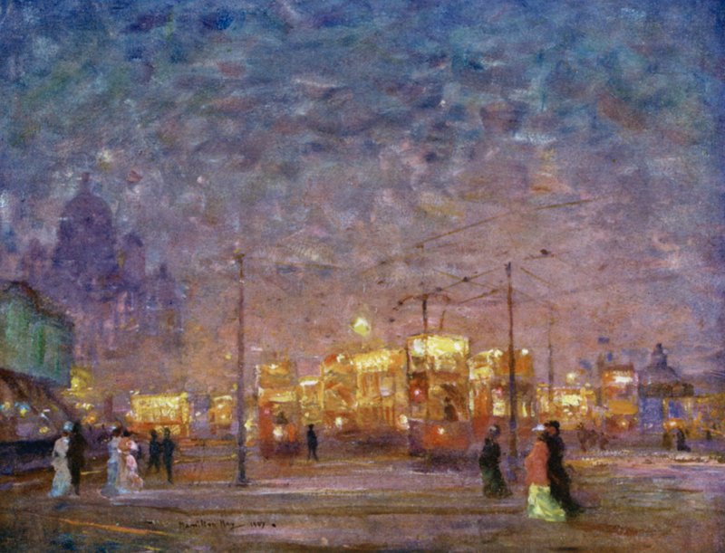 Capolinea del tram elettrico, Pier Head da James Hamilton Hay