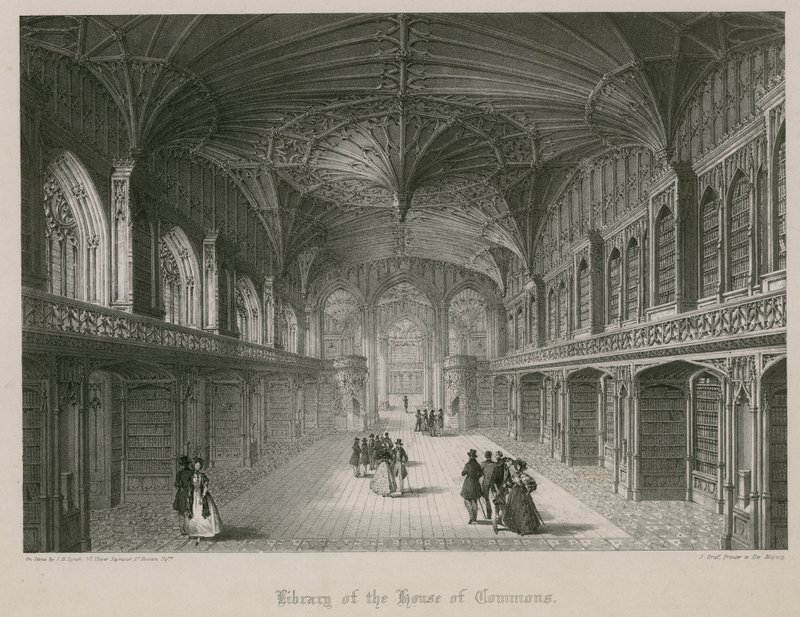 Biblioteca della Camera dei Comuni, progettata da Thomas Hopper da James Henry Lynch