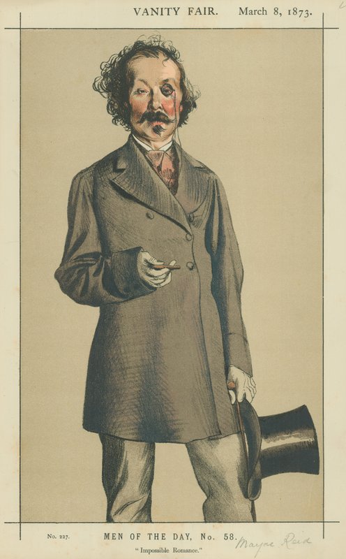 Mr Talbot Mayne Reid, romanzo impossibile, 8 marzo 1873, caricatura di Vanity Fair da James Jacques Joseph Tissot