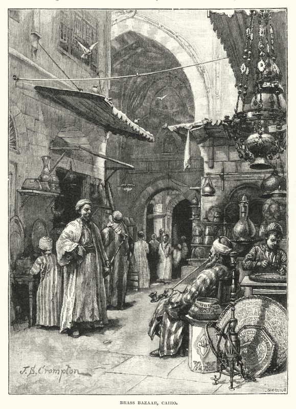 Bazar di ottone, Cairo da James Shaw Crompton