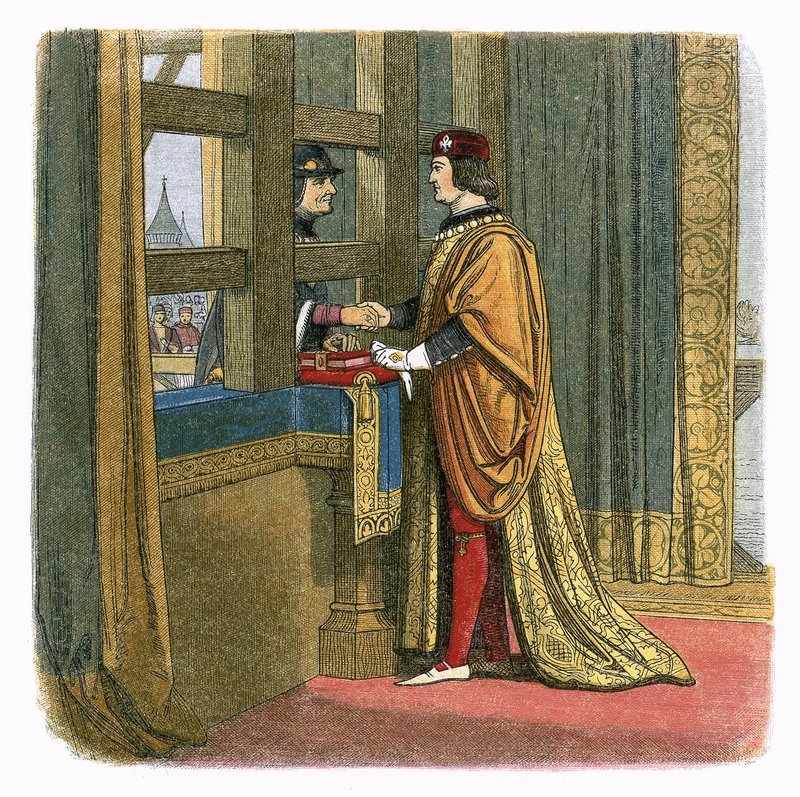 Incontro tra re Edoardo IV e Luigi XI di Francia a Pecquigny da James William Edmund Doyle