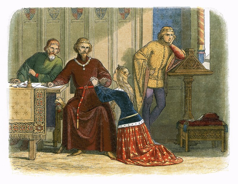La regina Anna intercede con Gloucester e Arundel per Sir Simon Burley da James William Edmund Doyle