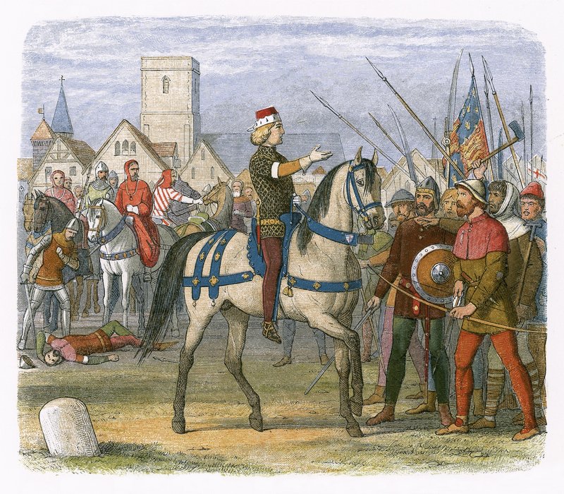 Richard assume il comando dei ribelli nella Rivolta dei contadini da James William Edmund Doyle