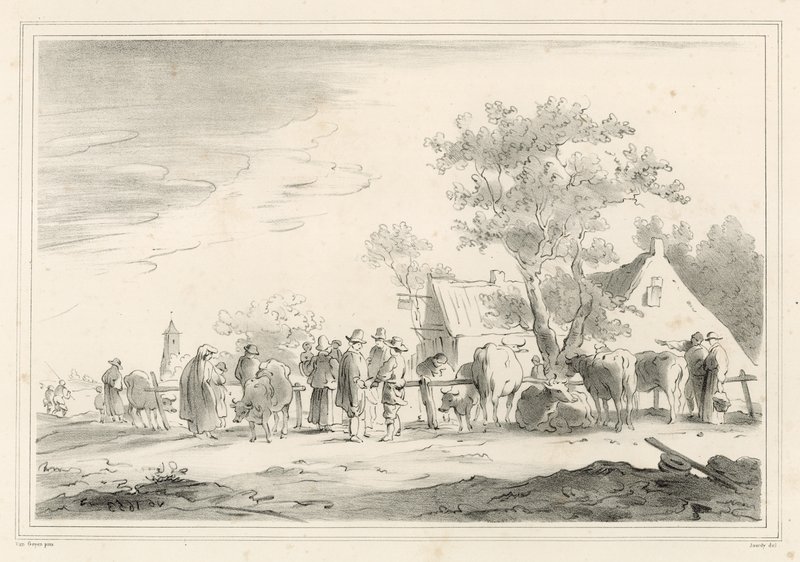 Mercato del bestiame da Jan Josephsz van Goyen