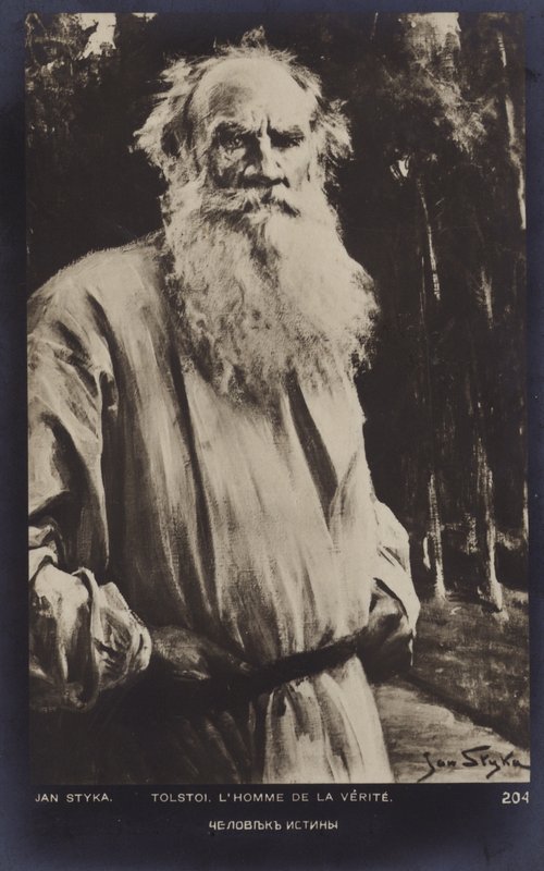 Lev Tolstoj (1828-1910), romanziere, scrittore di racconti e drammaturgo russo da Jan Styka