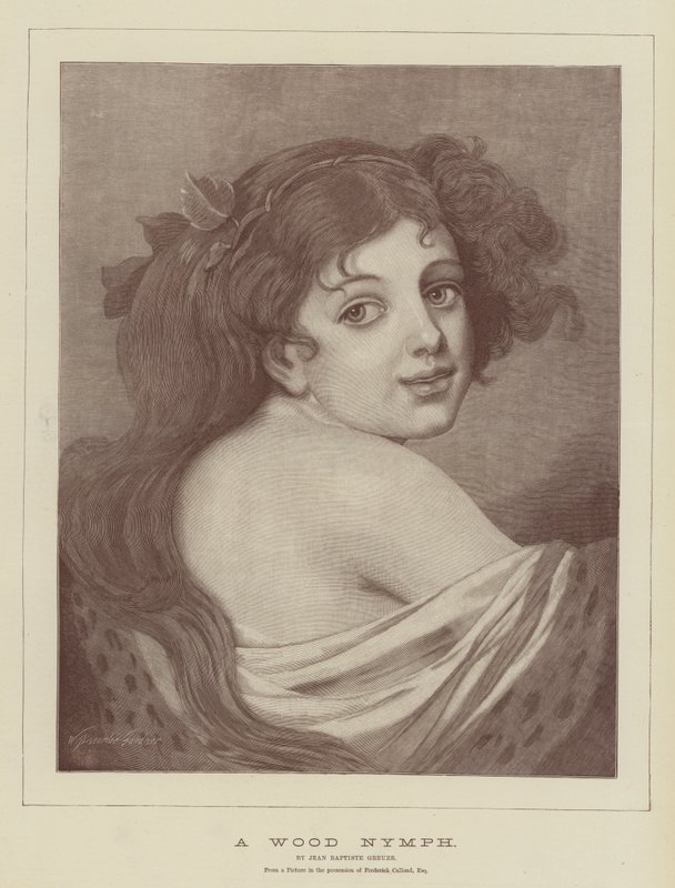 Una ninfa dei boschi da Jean Baptiste Greuze