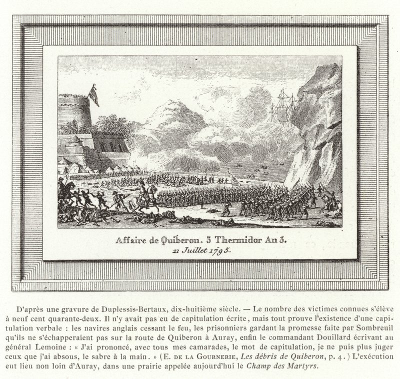 Battaglia di Quiberon, Francia, 21 luglio 1795 da Jean Duplessis Bertaux