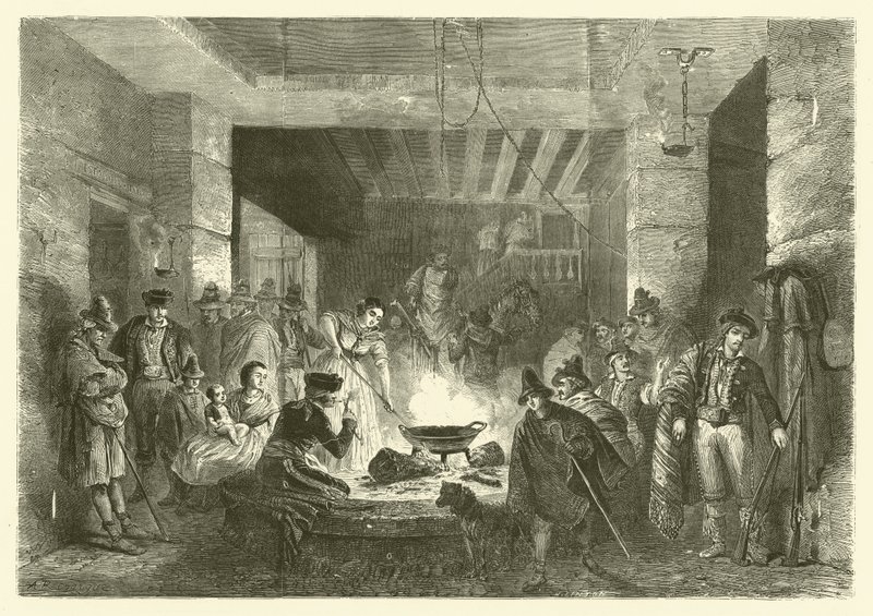 Posada, una locanda nella Sierra Nevada, Spagna da Jean Antoine Valentin Foulquier