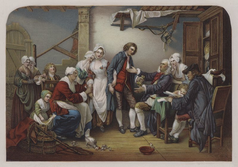La sposa del villaggio da Jean Baptiste (after) Greuze