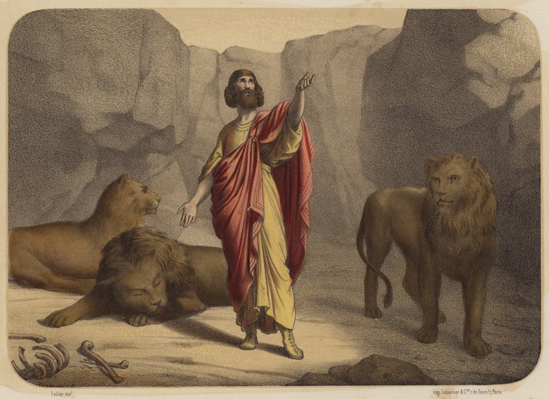 Daniele nella fossa dei leoni da Jean Baptiste Auguste Leloir