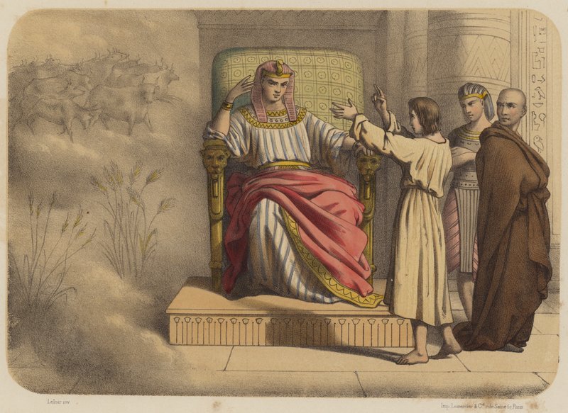 Giuseppe davanti al faraone da Jean Baptiste Auguste Leloir