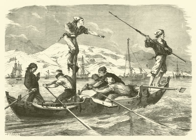 Pesca del pesce spada al largo della costa della Sicilia (incisione) da Jean Baptiste Henri Durand Brager