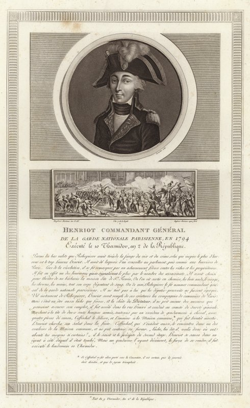 Ritratto di François Hanriot da Jean Duplessi Bertaux