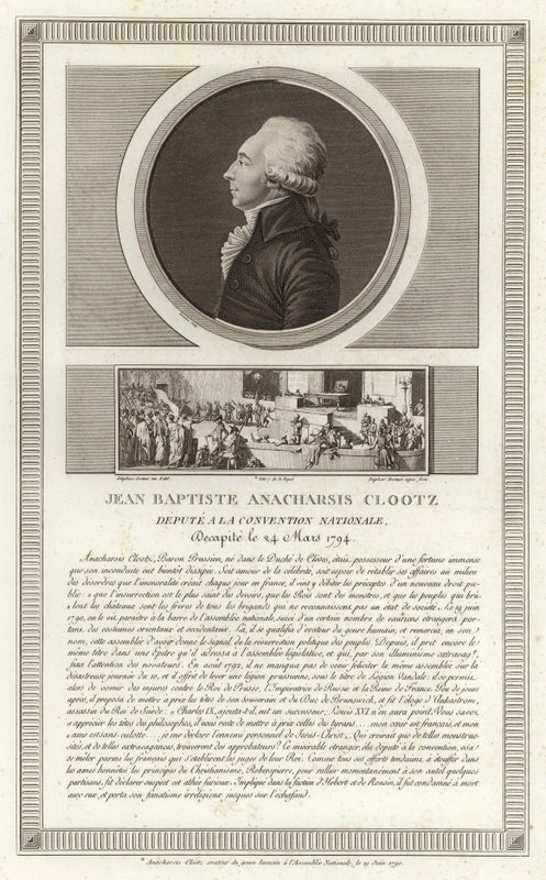 Ritratto di Jean-Baptiste du Val-de-Grace, barone de Cloots da Jean Duplessi Bertaux