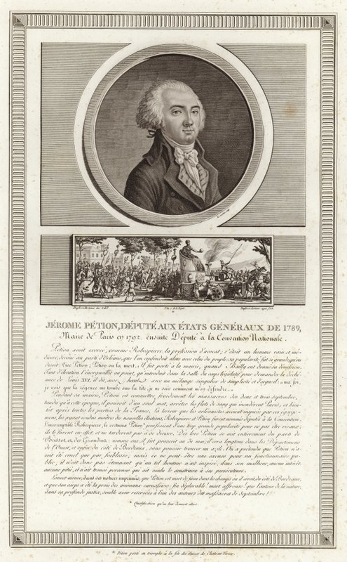 Ritratto di Jerome Petion de Villeneuve da Jean Duplessi Bertaux