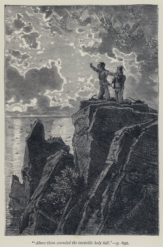"Sopra di loro suonava la campana sacra invisibile" (incisione) da Jean Edouard Dargent