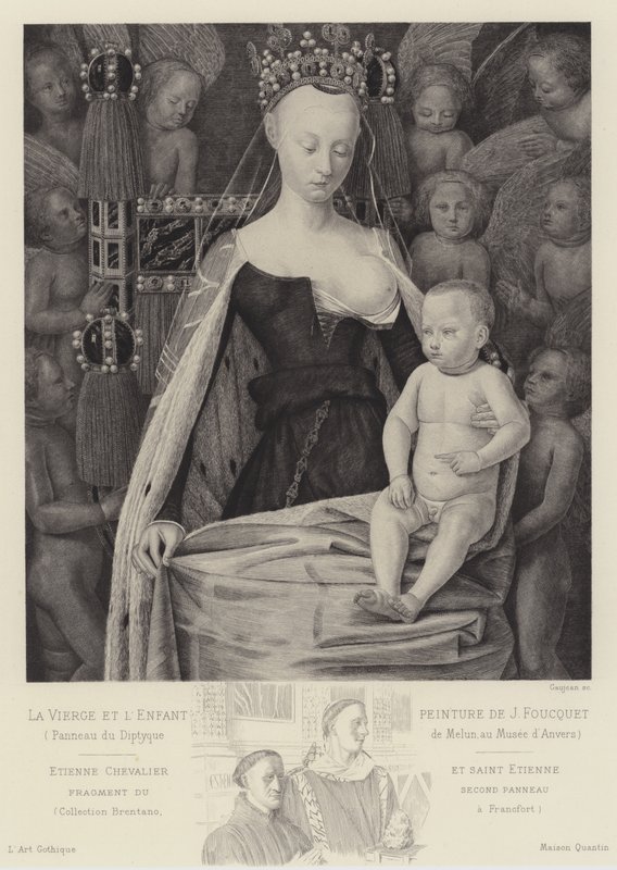 La Vergine e il Bambino circondati da angeli da Jean Fouquet