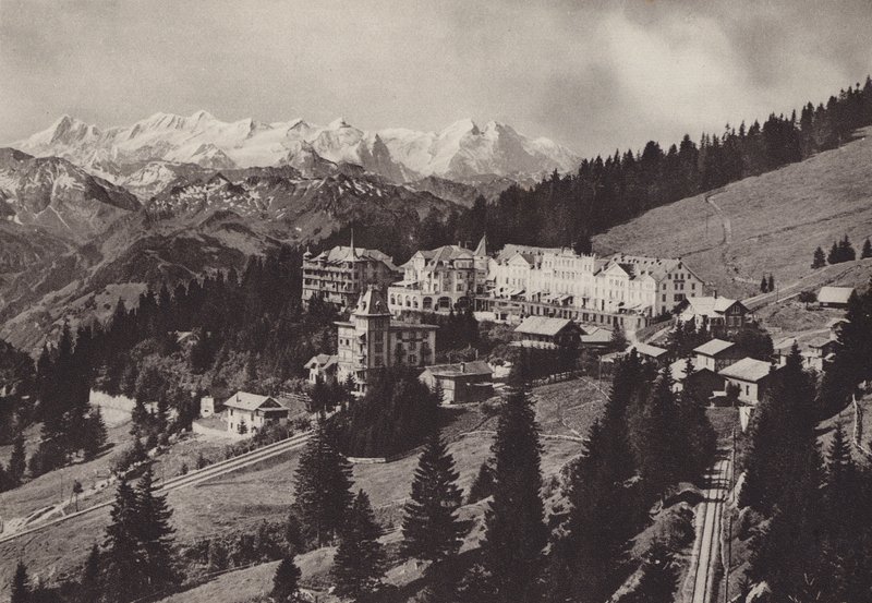 Grand Hotel, Rigi Kaltbad, An der Zahnradbahn Vitznau Rigi Kulm gelegen da Jean Gaberell