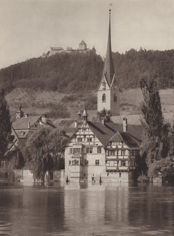 Svizzera: Stein sul Reno, il Monastero verso il Castello di Hohenklingen da Jean Gaberell