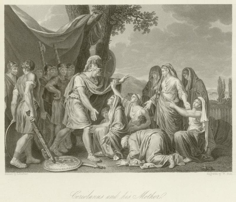 Coriolano e sua madre da Jean Jacques Francois Lebarbier