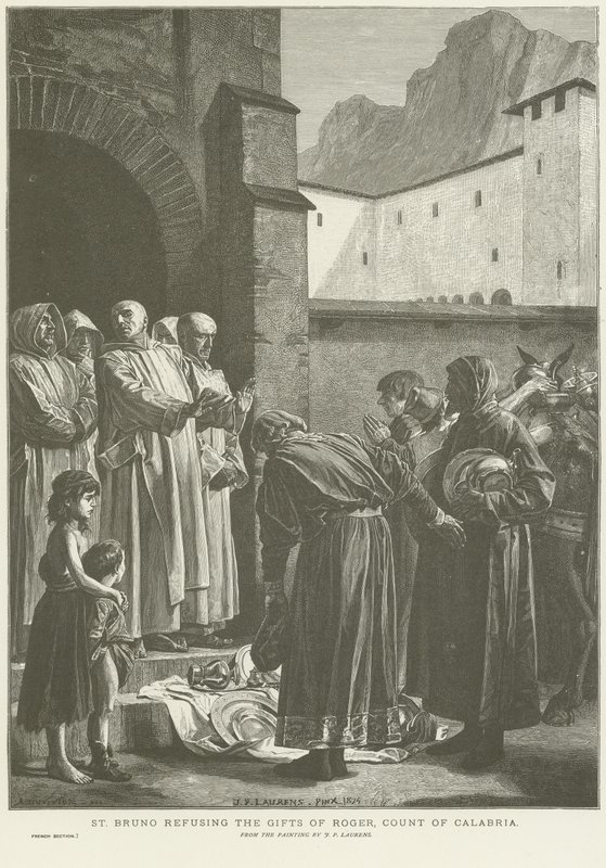 San Bruno rifiuta i doni del conte di Calabria da Jean Paul Laurens